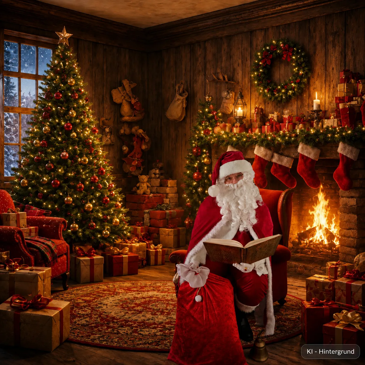 Weihnachtsmann mit Geschenken